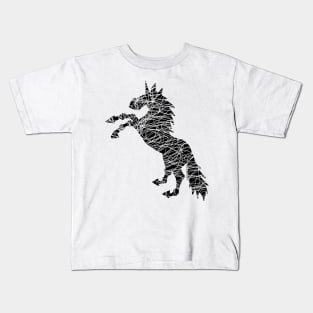 White Lines Unicorn Kids T-Shirt